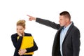 Business fight concept. Business people have conflict Royalty Free Stock Photo