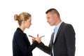 Business fight concept. Business people have conflict Royalty Free Stock Photo