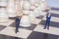 Business Figurine and chess Royalty Free Stock Photo