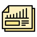 Business files icon vector flat Royalty Free Stock Photo