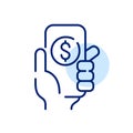 Business and finance app for smartphone. Pixel perfect, editable stroke line icon