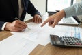 Business finance, auditing, accounting, consulting Collaboration, consultation Royalty Free Stock Photo