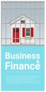 Business and Finance concept background with house in jail