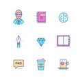 Business and finance concepts - line design style icons set Royalty Free Stock Photo