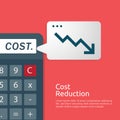 business finance crisis concept. cost reduction management. arrow line decrease money graph fall down symbol. economy stretching