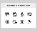 business and finance debit card investment target earth briefcase hand icon icons set collection collections package white