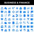 Business & finance icon set include teamwork Royalty Free Stock Photo