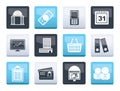 Business and finance icons over color background Royalty Free Stock Photo