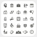 Business and finance icons set Royalty Free Stock Photo