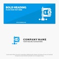 Business, Finance, Income, Market, Reform SOlid Icon Website Banner and Business Logo Template