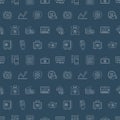 Business finance line icon pattern set Royalty Free Stock Photo