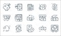 business and finance line icons. linear set. quality vector line set such as safe deposit, insurance, support, time is money,