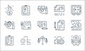 business and finance line icons. linear set. quality vector line set such as finance, scales, planing, making, service, budgeting