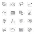 Business and finance line icons set