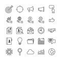 Business and finance line icons set. office outline icon collection, vector