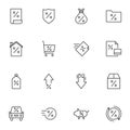 Business Finance line icons set Royalty Free Stock Photo