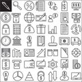 Business finance line icons set Royalty Free Stock Photo