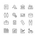 Business and finance line Icons set.