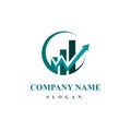 Business finance logo template - vector concept illustration. Royalty Free Stock Photo