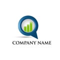 Business finance logo - vector concept illustration. Business economic logo,EPS 8,EPS 10