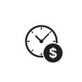 Business and finance management icon in flat style. Time is money vector on white background. Financial strategy Royalty Free Stock Photo