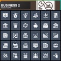 Business, finance, money vector icons set, modern solid symbol collection