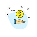 Business and Finance and Money web icons in line style. Money, dollar, infographic, banking. Vector illustration