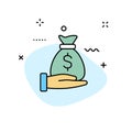 Business and Finance and Money web icons in line style. Money, dollar, infographic, banking. Vector illustration
