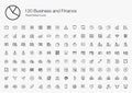 120 Business Finance Pixel Perfect Icons (line style)
