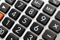 Close up of black button calculator Royalty Free Stock Photo