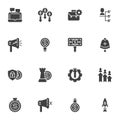 Business finance strategy vector icons set