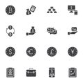 Business finance vector icons set Royalty Free Stock Photo