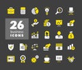Business and finance web vector icon set Royalty Free Stock Photo