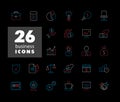 Business and finance web vector icon set Royalty Free Stock Photo