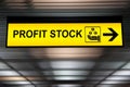 Business financial investment concept :stock money profit yellow Royalty Free Stock Photo