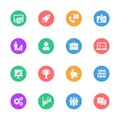 Business flat icons set. EPS 10 Royalty Free Stock Photo