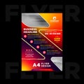 A4 flyer vector design template