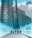 Business Flyer or Cover Design with Skyscrapers