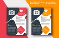 Business Flyer Layout with orange Accents