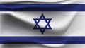 Israel flag waving with the wind  3D illustration wave flag Royalty Free Stock Photo