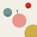 Business focus and concentration vector concept. Symbol of balance, attention, harmony. Minimal illustration.