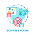 Business Focus Vector Concept Color Illustration