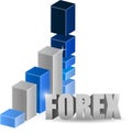 Business forex graph illustration