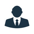 Business, formal, male icon. Simple editable vector graphics