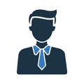 Business, formal, male icon. Editable vector graphics