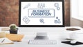 Business Formation Network Target Icons Graphic Concept Royalty Free Stock Photo