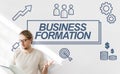 Business Formation Network Target Icons Graphic Concept Royalty Free Stock Photo