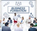 Business Formation Network Target Icons Graphic Concept Royalty Free Stock Photo