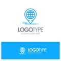 Business, Forum, Global, Modern Blue outLine Logo with place for tagline