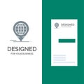 Business, Forum, Global, Modern Grey Logo Design and Business Card Template